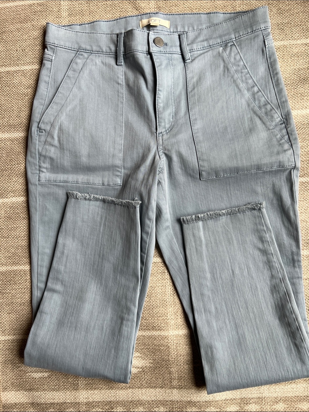 LOFT Women's Light Blue Pull-On Pants